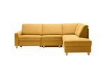 Sedda Ecksofa , Senfgelb , Textil , Eiche , Uni , Ottomane rechts, L-Form , 261x203 cm , Austria Gütezeichen, AZO-frei , Fußauswahl, Stoffauswahl, planbar, seitenverkehrt erhältlich, Bettfunktion erhältlich, Hocker erhältlich, Rückenfutter, individuell planbar , Wohnzimmer, Sofas & Couches, Wohnlandschaften, Ecksofas