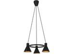 Xxxl Pendelleuchte , Schwarz, Goldfarben , Metall , 55x100x55 cm , RoHS, Europäischer Sicherheitsstandard , einfach zu transportieren , Lampen & Leuchten, Leuchtenserien
