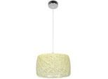 Xxxl Pendelleuchte , Creme , Textil , 35x110x35 cm , RoHS, Europäischer Sicherheitsstandard , einfach zu transportieren , Lampen & Leuchten, Leuchtenserien