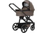 Hartan Kinderwagenset , Cappuccino , 3-teilig , 58.5x115x102 cm , Grüner Punkt, EN 1888, UV 50+, AZO-frei, Made in Germany, Made in EU, Made in Europe , Feststellbremse, Fußstütze abklappbar, Federung, kugelgelagerte Räder, Verdeckung abnehmbar, 5-Punkte-Gurt, für Babyschale geeignet, Griff in Lederoptik, Sitz umsetzbar, Reflektorstreifen, abnehmbarer Schutzbügel,5-Punkt-Gurt, Gurtschoner, Schutzb