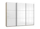 Schwebetürenschrank Level 36D ca. 300 cm Weiß/Eiche Dekor