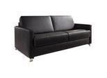 Bali Schlafsofa , Schwarz , Leder , Echtleder , Rindleder , 185x84x100 cm , Typenauswahl, Lederauswahl, Stoffauswahl, Armteilvarianten, Hocker erhältlich , Wohnzimmer, Sofas & Couches, Schlafsofas, Sonstige Schlafsofas