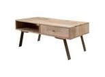 Mid.you Couchtisch , Braun , Metall , Mangoholz , massiv , 1 Schubladen , rechteckig , eckig , 50x42x95 cm , Stauraum, offenes Fach, einfacher Aufbau , Wohnzimmer, Wohnzimmertische, Couchtische, Couchtische eckig