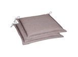 Xxxl Gartensitzkissenset , Taupe , Textil , 2-teilig , Uni , Füllung: Schaumstoff, Vlies , 45x5x47 cm , Oeko-Tex® Standard 100 , pflegeleicht, hochwertige Qualität, langlebig, für den Außenbereich geeignet, mittels Bändern zu befestigen , Gartenmöbel, Gartenpolster & Auflagen, Gartenkissen