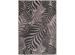 Xxxl Outdoorteppich , Grau , Textil , Blätter , rechteckig , 60x110 cm , Oeko-Tex® Standard 100 , pflegeleicht , Teppiche Und Böden, Teppiche, Outdoorteppiche