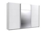 Mid.you Schwebetürenschrank , Weiß , Metall , 3 Fächer , 313x236x64 cm , BQ - Bündnis für Qualität, Made in Germany, DIN EN ISO 9001 , Schrankfront mit Spiegel , Schlafzimmer, Komplette Schlafzimmer und Serien, Schlafzimmerserien