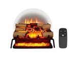 Xxxl Elektrokamin , Schwarz , Metall, Holzwerkstoff , 58x50x24 cm , Fernbedienung, Flammeneffekt separat schaltbar, Thermostat , Elektrogeräte, Heizgeräte, Elektrokamine