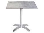 Gardenson Gartenklapptisch , Grau, Platinfarben , Metall, Holzwerkstoff , Betonoptik , quadratisch , 80x72x80 cm , gastro- und objekttauglich, klappbar, wetterbeständig, wetterfest, platzsparend , Gartenmöbel, Gartentische, Balkontische