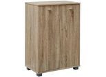 Mid.you Schuhschrank , Sonoma Eiche , Holzwerkstoff , 3 Fächer , 60x90x35 cm , Garderobe, Schuhaufbewahrung, Schuhschränke