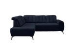 Livetastic Ecksofa , Dunkelblau , Textil , Uni , Ottomane links, L-Form , 261x200 cm , Made in Eu , Typenauswahl, Stoffauswahl, seitenverkehrt erhältlich, Rücken echt, USB-Anschluss, elektrischer Sitzvorzug, USB-C-Anschluss , Wohnzimmer, Sofas & Couches, Wohnlandschaften, Ecksofas