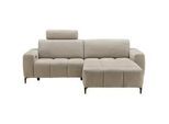 Carryhome Ecksofa , Beige , Textil , L-Form, Ottomane rechts , 246x165 cm , Relaxfunktion, seitenverkehrt erhältlich, Rücken echt , Wohnzimmer, Sofas & Couches, Wohnlandschaften, Ecksofas