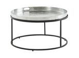 Mid.you Couchtisch , Silberfarben , Metall , rund , rund , 62x36x62 cm , abnehmbares Tablett , Wohnzimmer, Wohnzimmertische, Couchtische, Couchtische rund