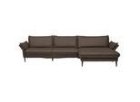 Valdera Ecksofa , Dunkelbraun , Leder , Echtleder , Longlife-Leder, Semi-Anilinleder , Ottomane rechts, L-Form , 334x172 cm , Goldenes M , erweiterbar, Fußauswahl, Lederauswahl, Stoffauswahl, planbar, Sitzqualitäten, seitenverkehrt erhältlich, Hocker erhältlich, Rücken echt, individuell planbar , Wohnzimmer, Sofas & Couches, Wohnlandschaften, Ecksofas