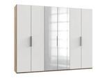 Drehtürenschrank Level 36A mit Geräten ca. 300 cm Weiß/Eiche
