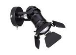 Globo Strahler , Schwarz , Metall , 24.5x21.5x16 cm , verstellbare Spotlights, mit Schalter , Lampen & Leuchten, Innenbeleuchtung, Spots & Strahler, Deckenspots