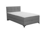 Mid.you Boxbett , Dunkelgrau , Textil , H3 , 120x200 cm , Schlafzimmer, Betten, Boxspringbetten