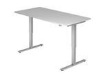 Venda Schreibtisch , Grau , Metall, Holzwerkstoff , rechteckig , eckig , 80x72-119x160 cm , DIN EN ISO 14001, DIN EN ISO 9001, FSC Mix , in verschiedenen Holz-Dekoren erhältlich , Büromöbel, Büromöbel-Sets & Büromöbel-Serien, Büromöbelserien