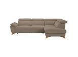 Valnatura Ecksofa , Beige , Textil , Eiche , massiv , Ottomane rechts, L-Form , 287x212 cm , Typenauswahl, Stoffauswahl, seitenverkehrt erhältlich, Bettfunktion erhältlich, Rücken echt, Armteil rechts , Wohnzimmer, Sofas & Couches, Wohnlandschaften, Ecksofas