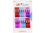 Prym Love Stoffklammern, bunt, Größe: 5,5 cm, Inhalt: 14 Stück