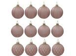 Christbaumkugel-Set Altrosa, 12-teilig