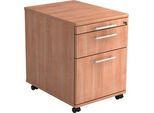 Venda Rollcontainer , Nussbaumfarben , Kunststoff , 3 Schubladen , 42.8x59x58 cm , Fsc, DIN EN ISO 14001 , Beimöbel erhältlich , Büromöbel, Schreibtischcontainer, Rollcontainer