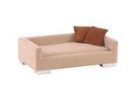 Xxxl Hundesofa 21767.000 , Braun, Creme, Chromfarben , Holz, Textil , Füllung: Schaumstoff , rechteckig , 41x22x71 cm , Bezug abnehmbar und waschbar, weich gepolstert , Freizeit & Co, Tierbedarf, Hundesofa