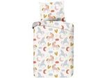 Mid.you Babybettwäsche , Rosa , Textil , Einhorn , 100x135 cm , Oeko-Tex® Standard 100 , pflegeleicht, atmungsaktiv, weiche und anschmiegsame Oberfläche , Schlafen, Babybettausstattung, Babybettwäsche
