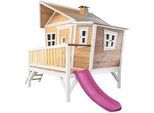 Ambia Garden Spielhaus , Braun, Lila, Weiß , Holz, Kunststoff , Hemlocktanne , 123x12.8x152 cm , EN 71, CE, FSC 100% , Freizeit & Co, Gartenspielzeug, Spielhäuser