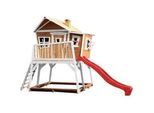 Ambia Garden Spielturm , Braun, Rot, Weiß , Holz , Hemlocktanne , 432x288x193 cm , EN 71, CE, FSC 100% , Freizeit & Co, Gartenspielzeug, Spieltürme