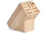 Zeller Present Messerblock , Naturfarben , Holz , Kautschukholz , 13x25x22 cm , Küchenmesser, Messerblöcke