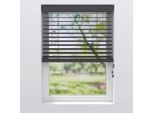 Xxxl Jalousie 50mm in Holzoptik , Anthrazit , Kunststoff , 105x130 cm , Länge universell einstellbar , Heimtextilien, Vorhänge, Rollos, Jalousien