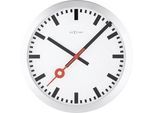 Xxxl Wanduhr , Silberfarben , Metall , 19x19x3.8 cm , RoHS, Ce , Dekoration, Uhren, Wanduhren