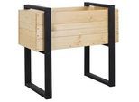 Siena Garden Blumenkasten , Schwarz, Kieferfarben , Holz , Kiefer , 70x66x38 cm , FSC 100% , stabil, einfache Montage , Dekoration, Frühlingsdeko