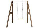 Ambia Garden Schaukel , Braun, Weiß , Holz , 181x207x160 cm , EN 71, CE, FSC 100% , höhenverstellbar, einfache Handhabung und Montage , Freizeit & Co, Gartenspielzeug, Schaukeln
