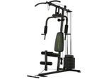 Xxxl Kraftstation , Schwarz , Holz, Metall, Kunststoff , 118x206x142 cm , Freizeit & Co, Sport & Fitness, Krafttraining