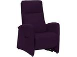 Valdera Fernsehsessel , Violett , Textil , 79-83x108x87 cm , Goldenes M , Fußauswahl, Lederauswahl, Stoffauswahl, Relaxfunktion , Wohnzimmer, Sessel, Fernsehsessel