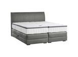 Novel Boxspringbett , Hellgrau , Textil , Wenge , H2 , 7-Zonen , 160x200 cm , Bettkasten, gepolstertes Kopfteil, Federkernmatratze, Stoffauswahl, in verschiedenen Größen erhältlich , Schlafzimmer, Betten, Boxspringbetten