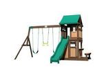 Ambia Garden Spielturm , Braun, Grün , Holz , Zeder , 340x260x430 cm , EN 71 , Freizeit & Co, Gartenspielzeug, Spielhäuser