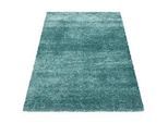 Xxxl Läufer , Hellblau , Textil , Uni , rechteckig , 80x250 cm , Oeko-Tex® Standard 100 , für Fußbodenheizung geeignet, schmutzabweisend, für Hausstauballergiker geeignet, lichtunempfindlich, antistatisch, pflegeleicht, strapazierfähig, leicht zusammenrollbar , Teppiche Und Böden, Teppiche, Hochflorteppiche & Shaggys