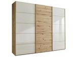 Linea Natura Schwebetürenschrank , Champagner, Eiche Bianco , Holzwerkstoff , Eiche , teilmassiv , 250x236x67 cm , ISO 9001, Goldenes M, Made in Germany , in verschiedenen Holzarten erhältlich, in verschiedenen Größen erhältlich , Schlafzimmer, Komplette Schlafzimmer und Serien, Schlafzimmerserien