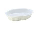Creatable Auflaufform , Weiß, Hellgelb , Keramik , 1,4 l , oval , 19x5x33.5 cm , mikrowellengeeignet , Kochgeschirr, Auflaufformen
