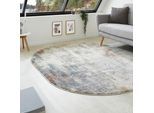 Teppich LUXOR LIVING "Montreal", beige (beige, blau), B:160cm H:12mm L:230cm, Obermaterial: 100% Polypropylen, Teppiche, Teppich, Kurzflor, modernes Design, Wohnzimmer, Schlafzimmer