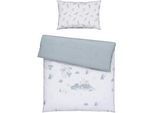 Patinio Babybettwäsche , Grau, Weiß , Textil , Tier , 100x135 cm , Textiles Vertrauen - Oeko-Tex® , pflegeleicht, atmungsaktiv, hautfreundlich, bügelleicht, schadstoffgeprüft, weiche und anschmiegsame Oberfläche , Heimtextilien, Bettwäsche & Leintücher, Kinderbettwäsche