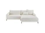 Lomoco Ecksofa , Weiß , Textil , Ottomane rechts, L-Form , 272x190 cm , Goldenes M, Dgm , Typenauswahl, Fußauswahl, Stoffauswahl, planbar, seitenverkehrt erhältlich, Hocker erhältlich, Rücken echt , Wohnzimmer, Sofas & Couches, Wohnlandschaften, Ecksofas