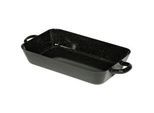 Riess Bräter , Schwarz , Metall , rechteckig , 17x4.8x26 cm , hitzebeständige Griffe, backofengeeignet, kratzfest, geschmacksneutral , Kochgeschirr, Töpfe, Bräter