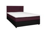 Carryhome Boxbett , Schwarz, Brombeere , Textil , H2 , 180x200 cm , gepolstertes Kopfteil, Stoffauswahl, Topper durchgehend, in verschiedenen Größen erhältlich , Schlafzimmer, Betten, Boxspringbetten
