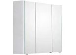 Leonardo Living Spiegelschrank , Weiß , Holzwerkstoff , 6 Fächer , 94x70.3x18 cm , Made in Germany , Soft-Close-System , Badezimmer, Badmöbelsets & -serien, Badmöbelserien