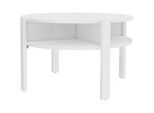 Ti'me Couchtisch , Weiß , Holzwerkstoff , rund , eckig , 74.4x45.5x74.4 cm , offenes Fach , Wohnzimmer, Wohnzimmertische, Couchtische, Couchtische rund
