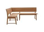 Valnatura Eckbank , Eichefarben , Holz , Wildeiche , massiv , L-Form , 240x160 cm , Typenauswahl, in verschiedenen Größen erhältlich , Esszimmer, Bänke, Eckbänke