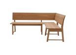 Valnatura Eckbank , Eichefarben , Holz , Wildeiche , massiv , L-Form , 240x180 cm , Typenauswahl, seitenverkehrt erhältlich, in verschiedenen Größen erhältlich , Esszimmer, Bänke, Eckbänke